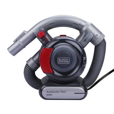BLACK+DECKER Aspirapolvere manuale per auto senza sacco Dustbuster con tubo flessibile e collegamento per auto 12V, include bocchetta per fessure e spazzola per tappezzeria, PD1200AV-XJ