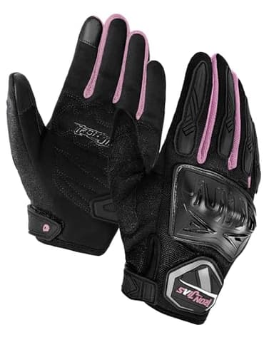 BORLENI Guanti da Moto per Guanti da Touch Screen per Uomo Donna, Traspiranti, da Corsa Fuoristrada, Guanti da Moto, Protezioni per Le Dita, Guanti da Guida