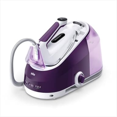 Braun CareStyle 5 IS5247VI, Ferro da Stiro a Vapore con Tecnologia FreeGlide 3D, 145 g/min di Vapore, Riscaldamento Veloce, Modalità iCare, Stiratura Verticale, Serbatoio 2L Rimovibile, 2400W, Viola