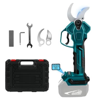Troncami a batteria Makita 18 V (non batteria), apertura 65 mm, diametro di taglio massimo 40 mm, display LCD, cesoie elettriche ricaricabili per rami e fiori