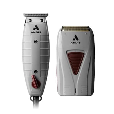 Andis 17270 Finishing Combo T-Outliner Trimmer & Pro Foil Litio Titanium Foil Rasoio - Tagliacapelli professionale e kit trimmer per uomo