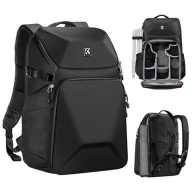K&F Concept Zaino Fotografico, impermeabile sacchetto della macchina fotografica Hardshell Caso anteriore con treppiede Holder & Laptop Compartment per DSLR obiettivo Accessori