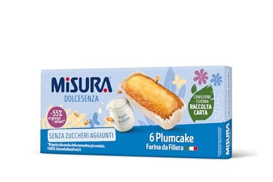 Misura Plumcake allo Yogurt Dolcesenza | Senza Zuccheri Aggiunti | Confezione da 190 grammi