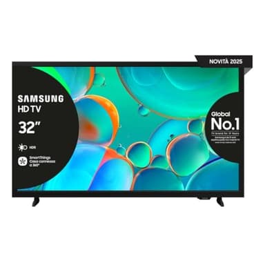 Samsung Smart TV 32'' UE32H5000FKXZT HD, Hyper Real Processor, HDR & Pur Color, Smart Experience, OTS Lite & Adaptive Sound, SlimLook Design, 2025
