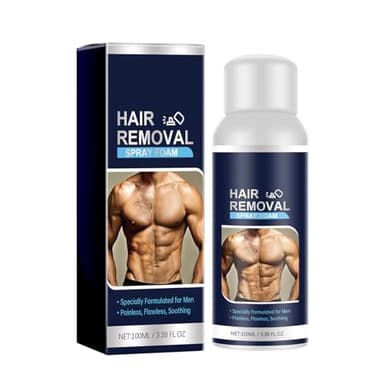 Schiuma spray per depilazione per uomo, nessuna irritazione, depilazione, depilazione per uomo, ascelle, schiena, gambe, adatto a tutti i di pelle, 100 ml El Terremoto (Blue, One Size)