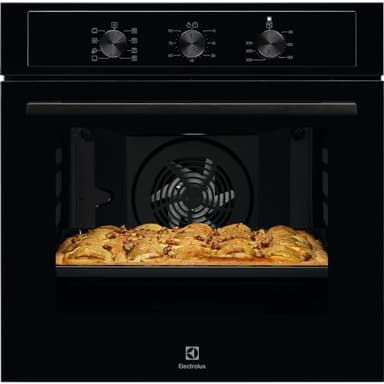Electrolux EOH2H044K Serie 300 Forno Multifunzione, Capacità 68 L, EOH2H044K, Classe A+, Pulizia AquaClean, Cottura Uniforme, Funzione Pizza, 589x594x568 mm, Nero