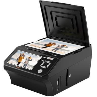 Scanner di diapositive digitali da 22 MP con display LCD da 5 pollici, converte facilmente film/foto e biglietti da visita da 35 mm, 110 in formato JPEG, scheda di memoria da 8 GB inclusa