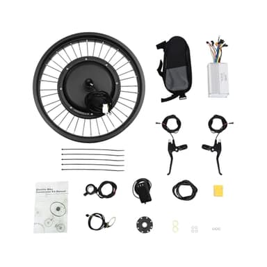 DCSYOG Kit di conversione per bicicletta Fatbike da 20 pollici, 48 V, 1000 W, ruota anteriore, senza spazzole, con display LCD e manopola per pollice, kit di conversione per biciclette elettriche