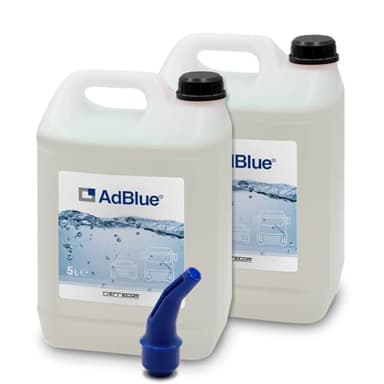 AdBlue® Additivo Motori Diesel per Riduzione Emissioni NOx a Base Urea, Conforme a ISO 22241-1, 10 L (2 x 5 L), Beccuccio Incluso