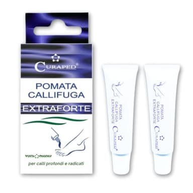 Curaped - 2 Callifugo Extra forte in Crema da 7,5ml per la Rimozione dei Calli da Piedi e Mani - Estirpa Occhio di Pernice e Verruche - Dermatologicamente testato - 15ml tot. - Made in Italy (Pomata)