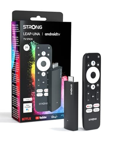 STRONG Leap-UNA Stick Streaming Android TV, Wi-Fi, Chromecast Integrato, TV Box Android 11, Assistente Google, HDR10+, Dolby Audio & Dolby Vision, Google Play, Netflix, YouTube