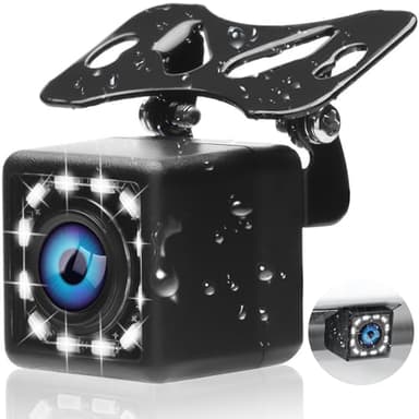 OiLiehu Telecamera per Retromarcia per Auto con Visione Notturna Eccellente IP68 Telecamera per Retromarcia Impermeabile 170°Grandangolare 12 LED per Visione Notturna Telecamera per Retromarcia
