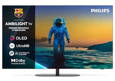 Philips Ambilight 48OLED820 4K OLED Smart TV - Display 48’’ con processore P5 AI Perfect Picture Ultra HD, Google TV, Dolby Vision e Atmos Sound - Funziona con Alexa e Google