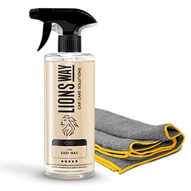 Cera Per Auto Carnauba Pura al 100%. Trattamento Ceramico e Idrofobo (Auto e Moto). Senza Silicone. Cera Per Auto ad Alta Brillantezza Con Panno Premium. Sigillante per Vernici Esterne