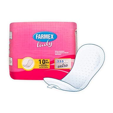 Farmex Pannolino Lady Assorbente Incontinenza – Assorbenza Extra con Tecnologia Odor Free per Incontinenza Leggera – Delicato ed Asciutto sulla Pelle (10 pz)