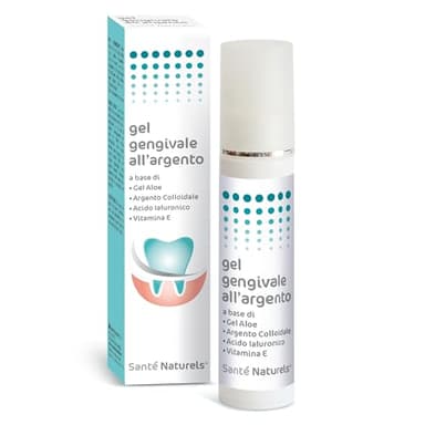 Gel Gengivale 50 ml ● Gel Dentizione per Denti con Argento Colloidale Vero, Acido Ialuronico, Aloe e Vitamina E ● Trattamento per Gengive Infiammate e Ritirate