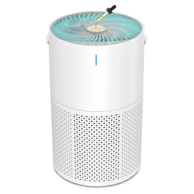 Focenat Purificatore d'Aria con Filtro HEPA,Depuratore aria,Purificatore aria,Air purifier,Sensore Intelligente,con Spugna Aromatica,Purificatore d'Aria per Allergie,per Camera Letto,Bagno,Soggiorno