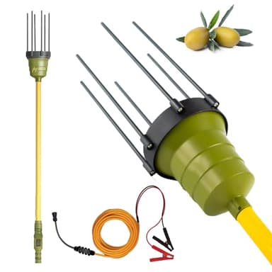 Crisalide® - Oliviero Synthesis Scuotitore Raccogli Olive Abbacchiatore Scuotiolive a Batteria 12V, Asta Fissa 2,5M