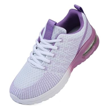 ASOCO DREAM Scarpe da corsa da donna con cuscinetto d'aria, leggere e traspiranti, scarpe da ginnastica sportive da donna per camminare, sport, tennis, 717 Viola, 40 EU
