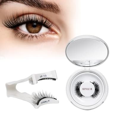 Ciglia Magnetiche Naturali, Ciglia Finte Magnetiche riutilizzabili con applicatore, non c'è bisogno di colla magnetica per Ciglia QUEWEL facile da indossare e rimuovere （Style B 07)