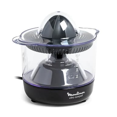 Moulinex PC1208 Ultra Compact Spremiagrumi Elettrico con Accensione e Spegnimento Automatici, 450 ml, 25W, Nero