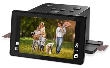 Scanner digitale per film e diapositive con ampio display LCD da 5 pollici, scanner negativo e diapositive per digitalizzare, converte 135, 126 KPK, 110 film negativi e Super 8 in JPEG da 22 MP.
