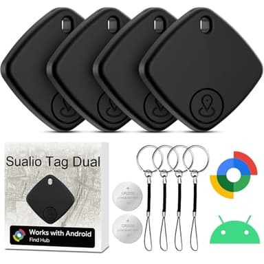 2026 New Tracker Android Smart Tag Funziona con Google's Find Hub, Trova Chiavi Batteria di Ricambio Sostituibile, IP67 Impermeabile Localizzatore Android Bluetooth per Valigia/Portafoglio/Chiavi