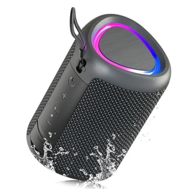 UOHHBOE Cassa Bluetooth Portatile Potente 15W Impermeabile Altoparlante Abbinamento TWS Speaker Bluetooth 5.3 15 Ore Distanza di Connessione di 30m Luce LED AUX e TF