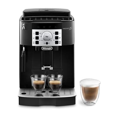 De'Longhi Magnifica S ECAM22.110.B, Macchina da caffè Automatica, Chicchi macinati al momento, 4 Bevande One Touch, Montalatte classico, Spegnimento Programmabile, Nero