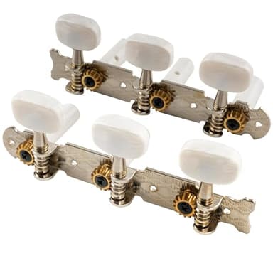 Musiclily Pro 3 su un Piatto Meccaniche per Chitarra Classica, Nichel con Bottone Ovale