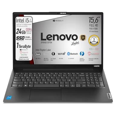 Lenovo, pc portatile Notebook, i5 13420H 13th, Raptor Lake, memoria Ram 24Gb, Display IPS FHD 15,6", SSD 1Terabyte, Wi-Fi6, Bt, USB Thunderbolt, Win11, Pronto all'Uso, Garanzia Italia 3 Anni