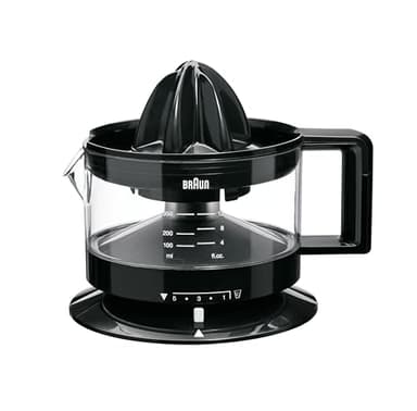 Braun - TributeCollection CJ3000 BK - Spremiagrumi elettrico, 20 W, 350 ml, quantità polpa regolabile, adatto per lavastoviglie, nero