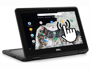 Dell Chromebook 11 3100 2 in 1, notebook touch screen da 11,6 pollici, Intel Celeron N4020, 4 GB RAM, SSD da 32 GB, tastiera giapponese, Chrome OS (ricondizionato)
