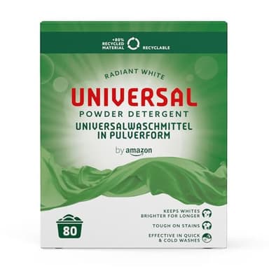 by Amazon, Detersivo in polvere universale, 4,8 kg, 80 lavaggi