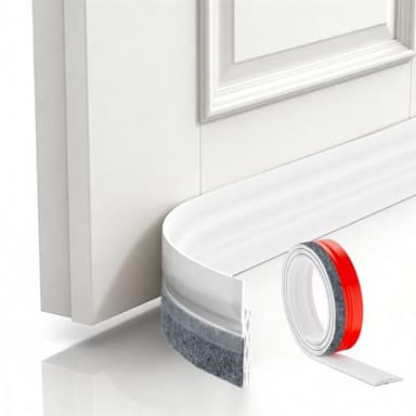 Diboniur Paraspifferi Sottoporta - Paraspifferi porta blindata, Nuovo paraspifferi per le giunzioni delle porte combinano le funzioni antivento, di isolamento termico e acustico (100 x 5cm bianco)