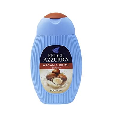 Felce Azzurra - Docciaschiuma Profumato Argan Sublime, Gel Detergente Idratante Pelle Morbida, Doccia Schiuma Delicato con Olio di Argan, Rosa e Vaniglia, Gel Doccia Dermatologicamente Testato, 250 ml