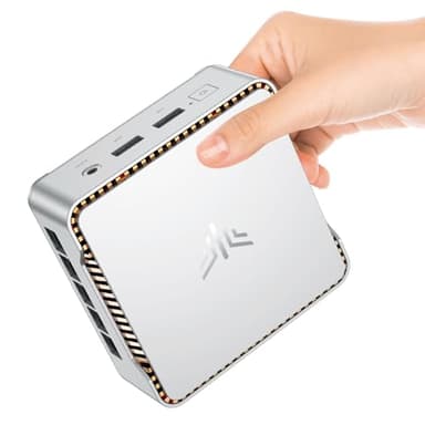 NiPoGi Essenx E2 Mini PC W-11 Pro, Alder Lake-N97 (Defeat N100,fino a 3,6 GHz), 8GB DDR4 256GB M.2 SSD Mini Computer Desktop 4K@60Hz Dual Display, HDMI 2.0, DP, Dual WiFi,Micro PC per scuola, Ufficio