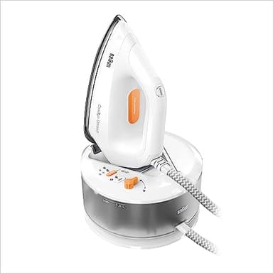 Braun CareStyle Compact IS 2132 WH - Ferro da stiro a vapore con piastra FreeGlide 3D, vapore verticale, 2400 Watt, pressione pompa 5,5 bar, colpo di vapore 400 g/min, serbatoio acqua grande da 1,5 l,