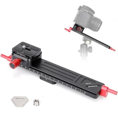 Koolehadao Macro Focusing Rail per riprese ravvicinate Macrofotografia Precise Focus Rail con piastra a sgancio rapido da 1/4 di pollice compatibile con Arca-Swiss per DSLR Camera Camcorder W-200