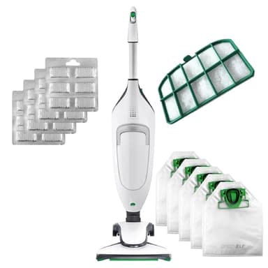 GREENELF Scopa Elettrica Folletto VK220s Nuovo, Potente - Completa di 8 Anni di Accessori Compatibili inclusi | Iconico Kobold Folletto Aspirapolvere con Filo, Facile da Usare | Garanzia di 24 Mesi