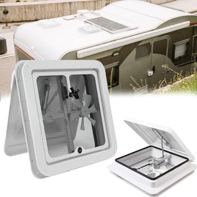 Aisny Ventilatore Da Tetto 12V, Aspiratore Da Tetto Da 14 Pollici Con Protezione Dagli Insetti Lucernario Botola Da Tetto Per Roulotte/Camion/Furgone