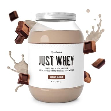 GymBeam Just Whey, Proteine in Polvere Multicomponente da Siero di Latte, Whey Protein, Concentrato e Idrolizzato, 22,4g Proteine per Dose (1000 g, Chocolate Milkshake)