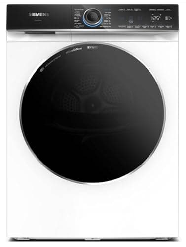Siemens WR47B2C40 iQ700 - Asciugatrice a pompa di calore, 9 kg, condensatore autopulente, AutoDry, programma corto 40', funzione di rilocamento, tamburo reversibile, mezza carica, display LED, Touch