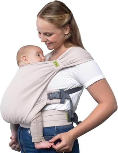 Boba Bliss Fascia Porta Bebe - Marsupio Neonato o Bambino 2 in 1 - Fascia Neonato Senza Nodi - Ideale per la Salute dei Fianchi - Marsupio Bambino Soffice ed Ergonomica - 3,2 a 16 Chili