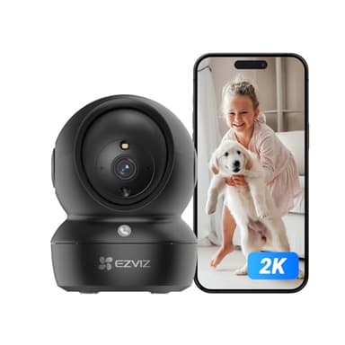 EZVIZ C6N Telecamera Wi-Fi Interno 2K Videocamera Sorveglianza Interno Pan/Tilt/Zoom Compatibile con Alexa, Rotazione a 360°, Visione Notturna, Tracciamento del Movimento e Audio Bi-direzionale