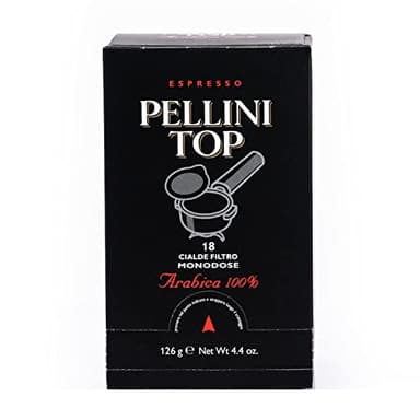 Pellini Caffè Top 100% Arabica, 108 Caffè in Calde Compostabili ESE dall'Aroma Intenso e Avvolgente e Tostatura Delicata, 6 Confezioni da 18 Cialde