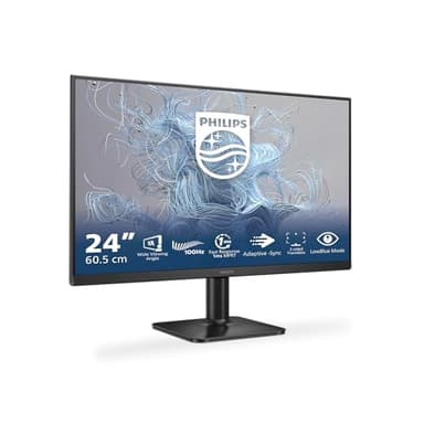 Philips 24E2N1100LB - Monitor Full HD da 24 pollici, sincronizzazione adattiva dell'immagine (1920x1080, 100 Hz, 1x D-Sub, 1x HDMI 1.4) nero