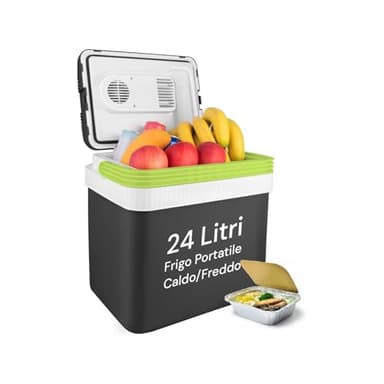 Avilia Frigo Portatile 24L Caldo/Freddo – Frigo da Campeggio Elettrico per Auto e Casa con ECO System, Doppia Alimentazione 12V/230V