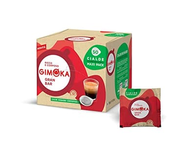 Gimoka - Compatibile Per Easy Serving Espresso - Cialde Ese 44-50 Cialde - Gusto GRAN BAR INTENSO - Intensità 12 - In Carta Compostabile