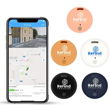 ReFind R2 Localizzatore Intelligente per Android e iPhone. Mini Tag GPS Bluetooth 5.0. Alternativa Samsung AirTag per Chiavi, Animali, Portafogli e Bagagli (rosa)